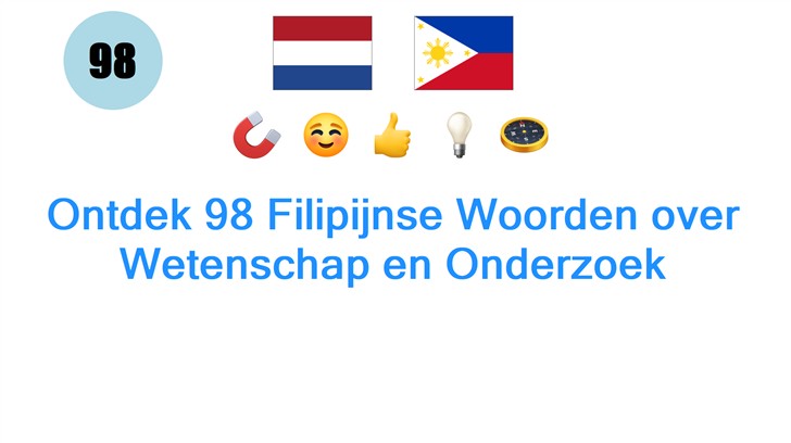 Ontdek 98 Filipijnse Woorden over Wetenschap en Onderzoek